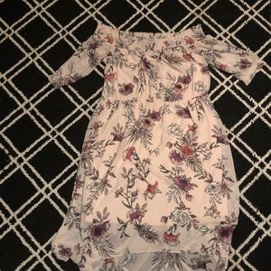 Pink floral chiffon Hi-Lo dress from Reitmans
